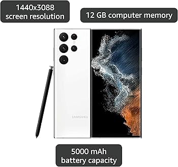 Amazon.com: Samsung Galaxy S22 Ultra 5G, US Version, 128GB, White